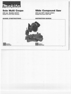 Manual Makita LS1011 Mitre Saw