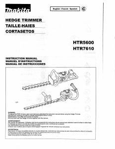Manual Makita HTR5600 Hedgecutter