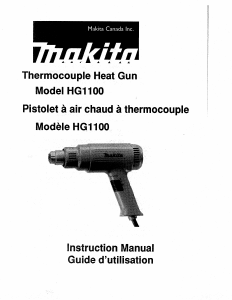 Bruksanvisning Makita HG1100 Varmluftpistol