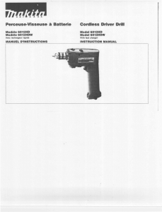 Bruksanvisning Makita 6012HD Borrskruvdragare
