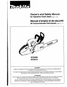 Manual Makita DCS510 Chainsaw