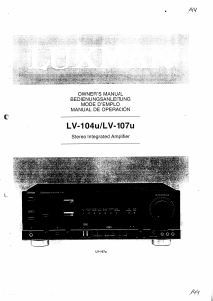 Bedienungsanleitung Luxman LV-107u Verstärker