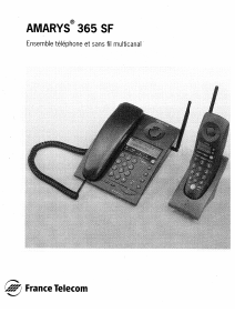 Mode d’emploi France Telecom Amarys 365 SF Téléphone