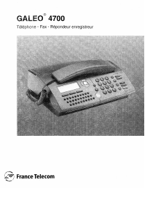 Mode d’emploi France Telecom Galeo 4700 Télécopieur