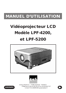 Mode d’emploi Fujitsu LPF-5200 Projecteur