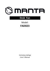 Instrukcja Manta FAD023 Wentylator