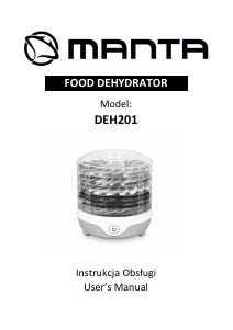 Manual Manta DEH201 Food Dehydrator