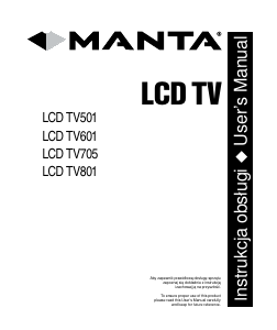 Bruksanvisning Manta TV801 LCD TV