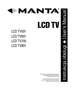 Handleiding Manta TV705 LCD televisie