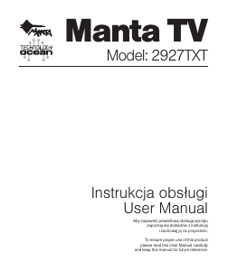 Instrukcja Manta 2927TXT Telewizor