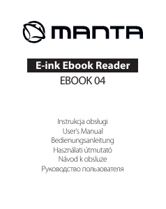 Handleiding Manta EBOOK04 E-reader