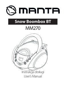 Manual Manta MM270 Snow Stereo-set