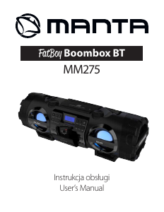 Bruksanvisning Manta MM275 Fatboy Stereoanläggning