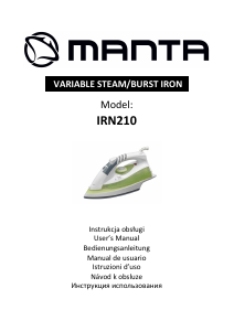 Manuál Manta IRN210 Žehlička