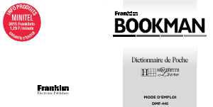 Mode d’emploi Franklin DMF-440 Dictionnaire électronique