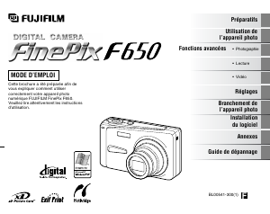 Mode d’emploi Fujifilm FinePix F650 Appareil photo numérique