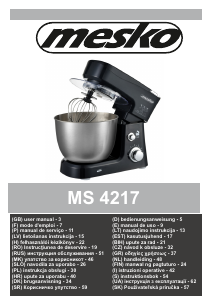 Manual Mesko MS 4217 Stand Mixer
