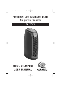 Bruksanvisning Alpatec PI 112 EH Luftrenare