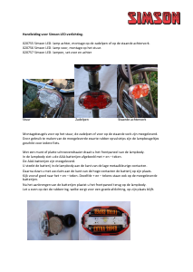 Handleiding Simson 020756 Fietslamp