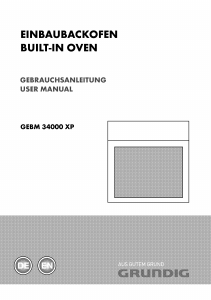 Manual Grundig GEBM 34000 XP Oven