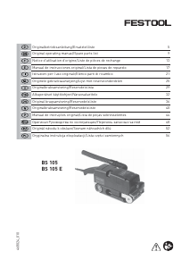 Manual Festool BS 105 E Lixadeira de rolos