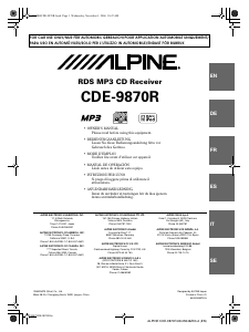 Mode d’emploi Alpine CDE-9870R Autoradio
