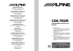 Handleiding Alpine CDA-7832R Autoradio