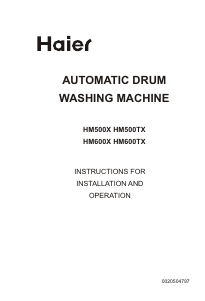 Handleiding Haier HM600TX Wasmachine