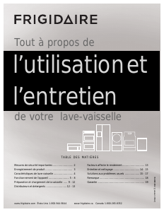 Mode d’emploi Frigidaire FGBD2432KF Lave-vaisselle