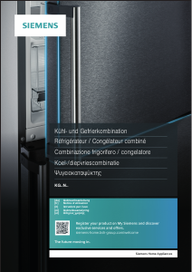 Mode d’emploi Siemens KG39NVWEC Réfrigérateur combiné