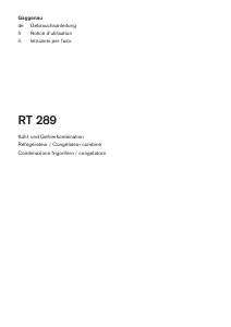 Bedienungsanleitung Gaggenau RT289200 Kühlschrank
