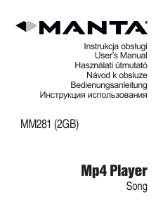 Bruksanvisning Manta MM281 Song Mp3 spelare