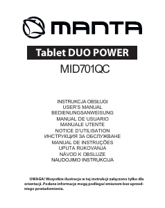 Priručnik Manta MID701QC Duo Power Tablet