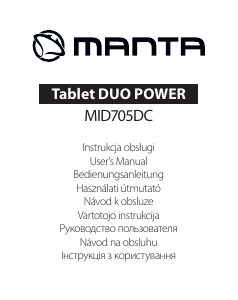 Használati útmutató Manta MID705DC Duo Power Táblagép