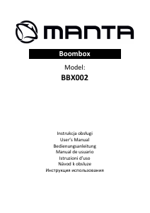 Manuale Manta BBX002 Boombox Stereo set