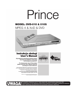 Bruksanvisning Manta DVD-010 Prince DVD spelare