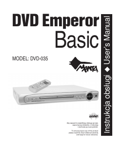 Bruksanvisning Manta DVD-035 Emperor Basic DVD spelare