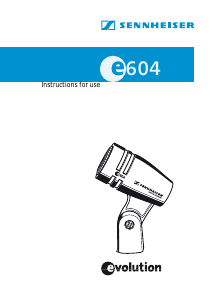 Bruksanvisning Sennheiser e 604 Instrumental Mikrofon