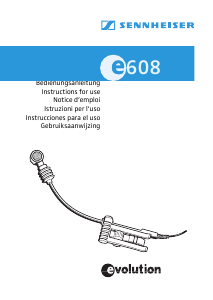 Handleiding Sennheiser e 608 Instrumental Microfoon