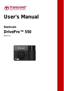 Handleiding Transcend DrivePro 550 Actiecamera