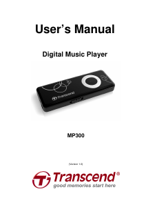 Manual Transcend MP300 Mp3 Player