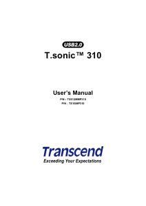 Handleiding Transcend T.sonic 310 Mp3 speler