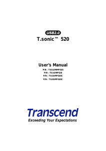 Handleiding Transcend T.sonic 520 Mp3 speler