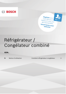 Mode d’emploi Bosch KDN43V1FA Réfrigérateur combiné