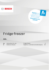 Kullanım kılavuzu Bosch KGN56IJ3AN Donduruculu buzdolabı