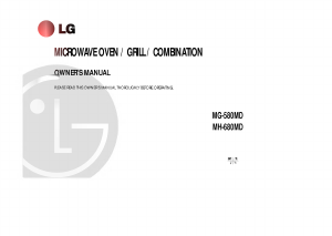 Bruksanvisning LG MG-580MD Mikrovågsugn