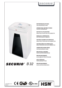 Manuale HSM Securio B32 Distruggidocumenti