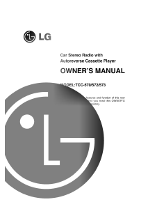 Εγχειρίδιο LG TCC-573 Ραδιόφωνο αυτοκινήτου