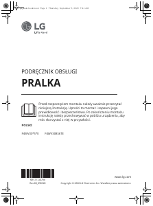Instrukcja LG F4WV308S4E Pralka