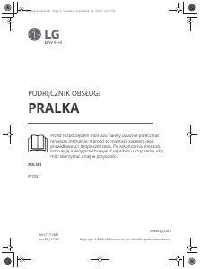 Instrukcja LG F4DN408S1 Pralka